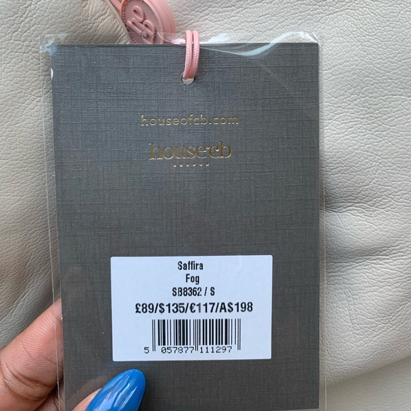 **SOLD** HOUSE OF CB Saffira Fog Plunge Vegan Leather Corset - Picture 5 of 5